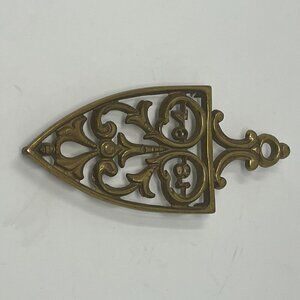 Vintage Wilton brass antique trivet 1894